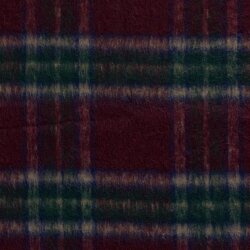 Jacquard Gebürstet Karomuster - dunkelrot