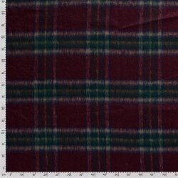 Jacquard Gebürstet Karomuster - dunkelrot