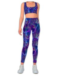 Funktionsjersey Sportswear Digital bunte Lichter - blaulila