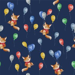 Softshell Digital Fuchs mit Luftballons - nachtblau