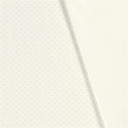 Baumwollpopeline Foliendruck Mini Punkte - wollweiss/gold