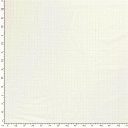 Baumwollpopeline Foliendruck Mini Punkte - wollweiss/gold