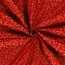 Baumwollpopeline Foliendruck Weihnachtszweige - rot