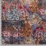 Dekostoff Samt-Optik Digital Blumen Patchwork - rot