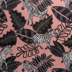 Dekostoff Samt-Optik Digital ZEBRA LEAF