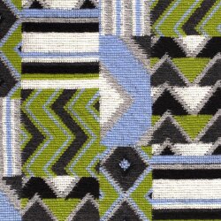Woll Strick Mix Natives Muster - schwarz