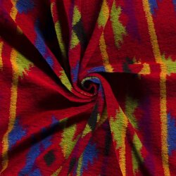 Woll Strick Mix Native Formen - rot