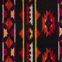 Woll Strick Mix Native Formen - schwarz