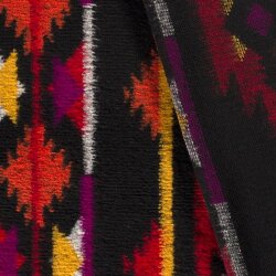 Woll Strick Mix Native Formen - schwarz