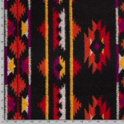 Woll Strick Mix Native Formen - schwarz