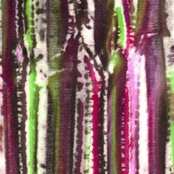 Woll Strick Mix bunt Gestreift - altrosa