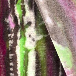 Woll Strick Mix bunt Gestreift - altrosa