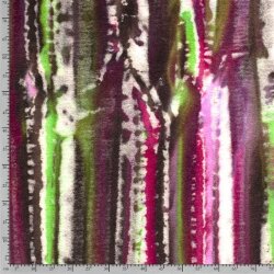 Woll Strick Mix bunt Gestreift - altrosa