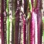 Woll Strick Mix bunt Gestreift - altrosa