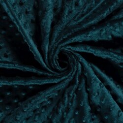 Minky Fleece *Marie* Uni - dunkel petrol
