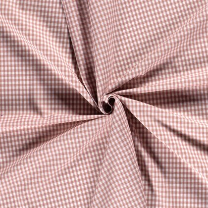 Baumwollpopeline garngefärbt Vichy Karo 5mm - antikpink