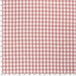 Baumwollpopeline garngefärbt Vichy Karo 18mm - antikpink