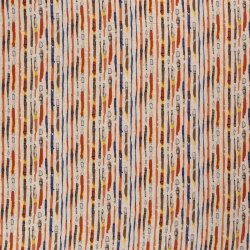 Viskose Leinen Jersey Aquarell Streifen - creme
