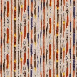 Viskose Leinen Jersey Aquarell Streifen - creme