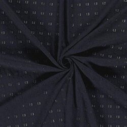 Jacquard Lochstickerei - dunkelblau