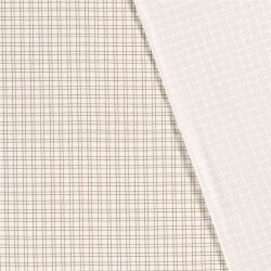 Baumwolljersey Mini Kariert - beige