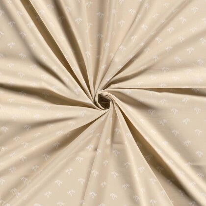 Baumwollpopeline Palmen - hellbeige