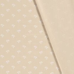 Baumwollpopeline Palmen - hellbeige