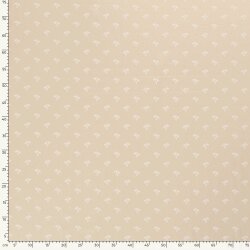 Baumwollpopeline Palmen - hellbeige