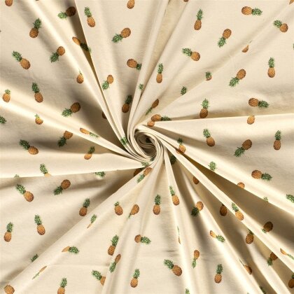 Baumwolljersey *BIO NATUREL* DIGi Ananas - creme