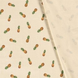 Baumwolljersey *BIO NATUREL* DIGi Ananas - creme
