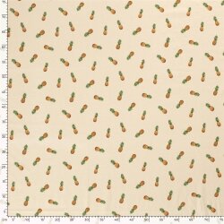 Baumwolljersey *BIO NATUREL* DIGi Ananas - creme