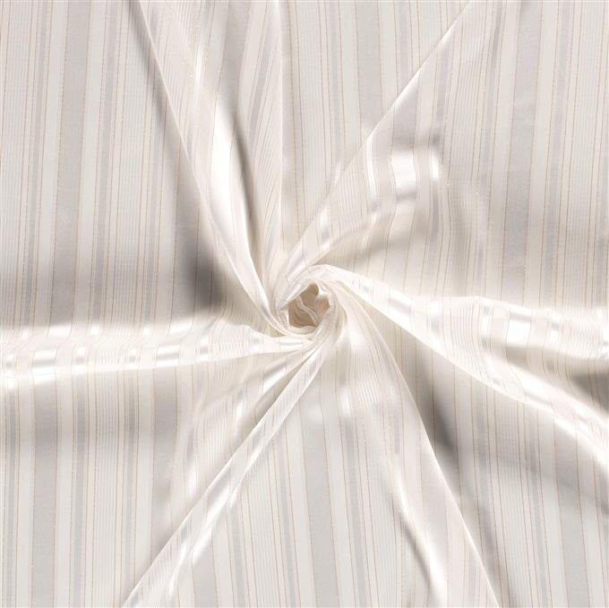 Chiffon Damast Lurex Streifen - creme
