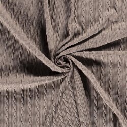 Strickstoff Seilmuster - taupe