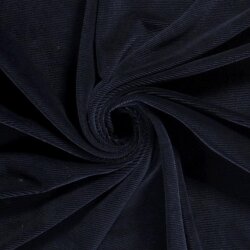 Samt_Feincordjersey - dunkelblau