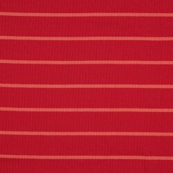Rippenjersey DYED Streifen - magenta /CORAL