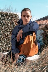 Softshell Uni meliert - dunkelblau