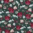 Baumwolljersey große Blumen - smaragd