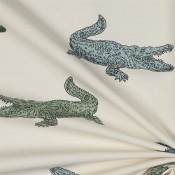 Baumwolljersey Krokodil - creme