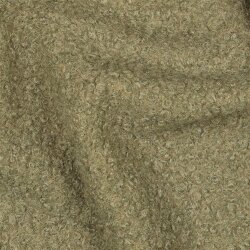 Bouclé Mantelstoff Uni *Vera* - moosgrün