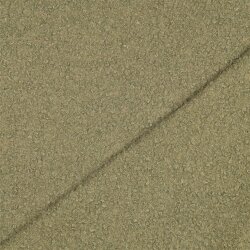 Bouclé Mantelstoff Uni *Vera* - moosgrün