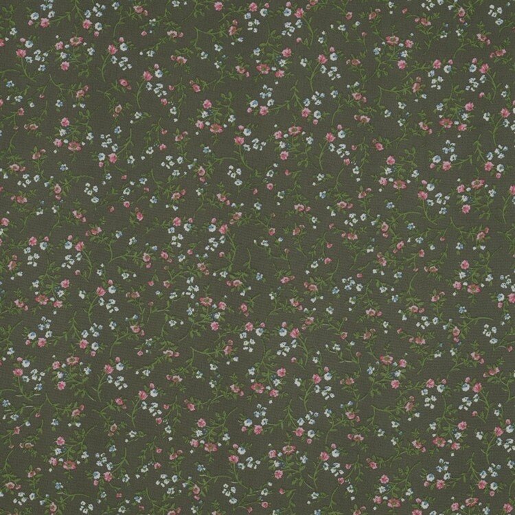 Chiffon Blumen - gurkengrün