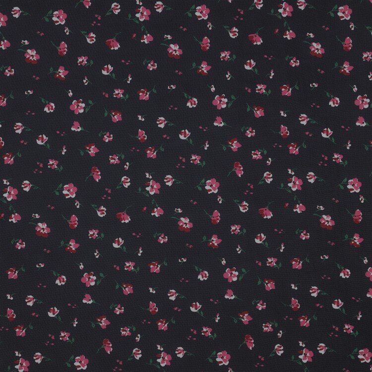 Chiffon Blumen - dunkelblau