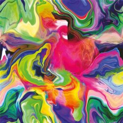 Polyesterjersey Digitaltal aquarell Farbverlauf - pink