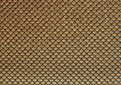 Folienjersey Meerjungfrauschuppen Hologramm Uni - gold