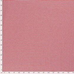 Baumwolljersey  Streifen 3mm - rot