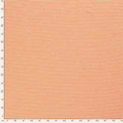 Baumwolljersey   Streifen 1mm - orange