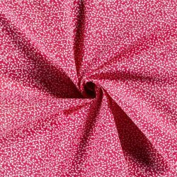 Baumwollpopeline Blätterranken - pink