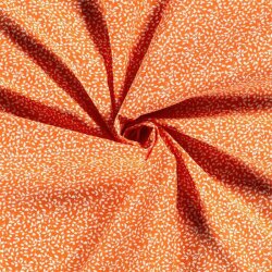 Baumwollpopeline Blätterranken - orange