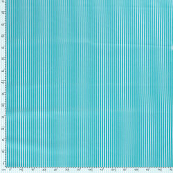 Baumwollpopeline Streifen - helltürkis