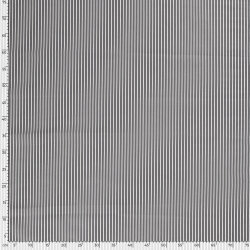 Baumwollpopeline Streifen - bleigrau